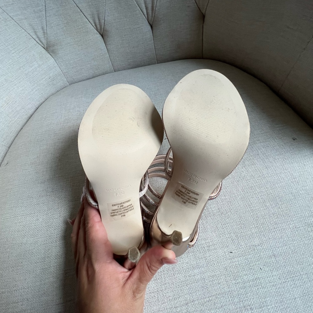 Steve Madden Glittering Gold Strappy Heels - Picture 4 of 4